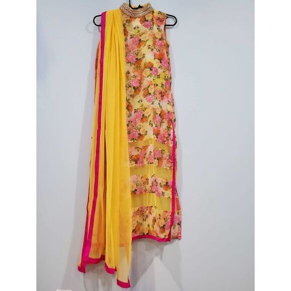 Indian style designer Women's long straight suit - Picture 1 of 12